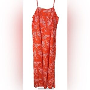 Sugarlips Orange and White Floral Swim Sarong